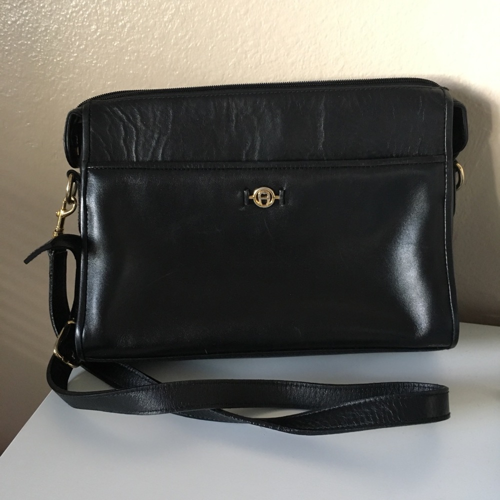 Etienne Aigner genuine leather crossbody bag